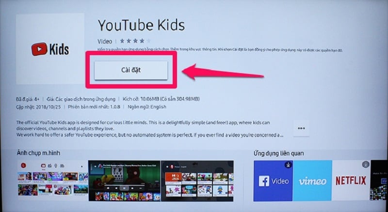 Sử dụng ứng dụng YouTube Kids