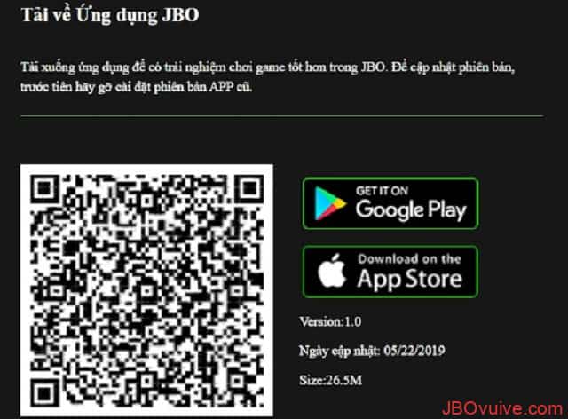 Ảnh 2: Tải app JBO cho cả 2 hệ điều hành Android và IOS
